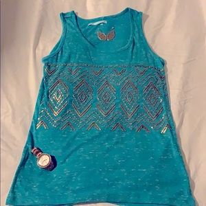 Teal XS tank top- Maurices